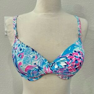Lilly Pulitzer party princess padded underwire Tropical Print Bikini Top 12
